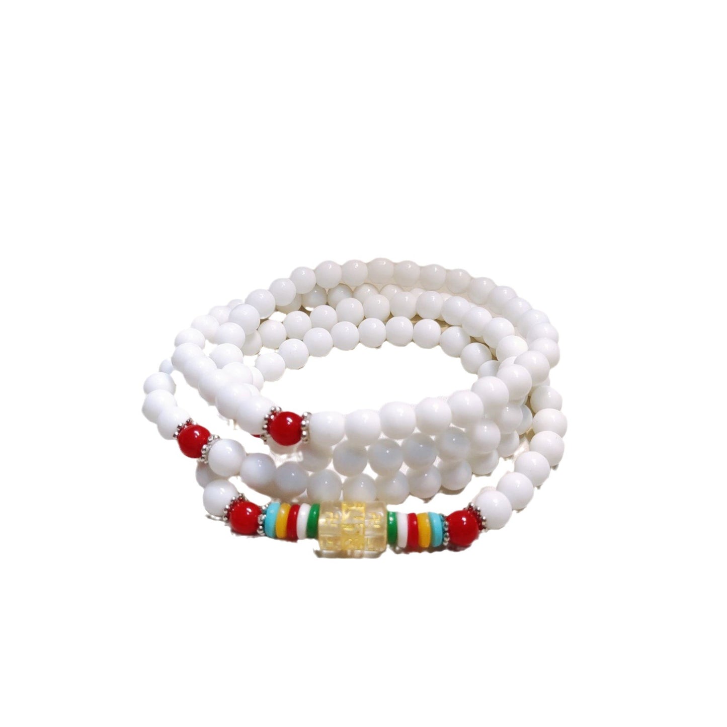 Beads Safe Imitation Garnet Agate White Bracelets