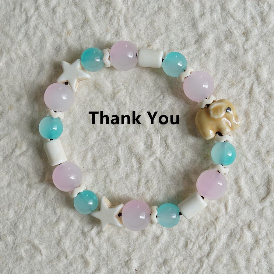 Ceramic Ornament Sweet Elephant Series Artistic High Bracelets