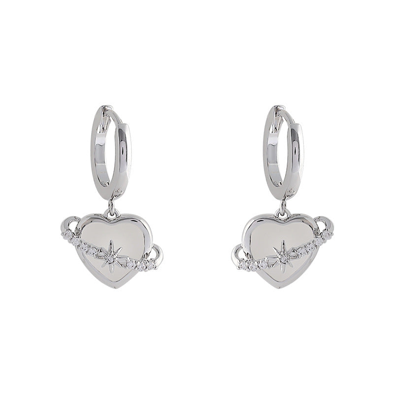 Women's High-grade Light Extravagant Love Heart Opal Earrings