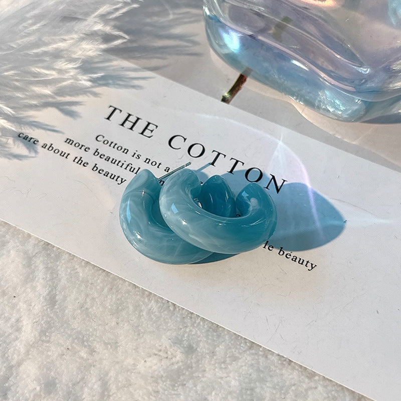 Fashion Design Candy Color Chain Female Dopamine Rings