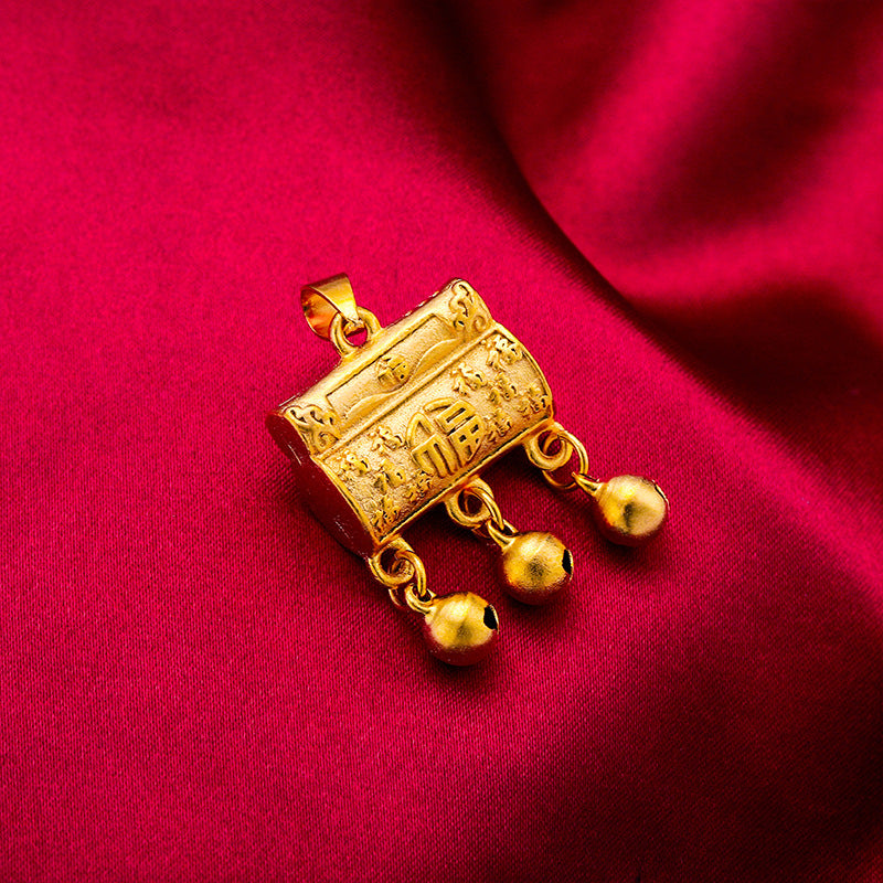 Brass Gold-plated Gourd Water Drop Abacus Pendants