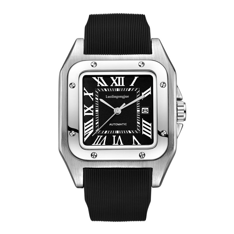 Men's Striped Automatic Watch Atmospheric Large Dial Mechanical Watches