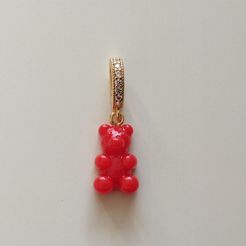Women's Gummy Bear Versatile Candy Resin Personalized Pendants