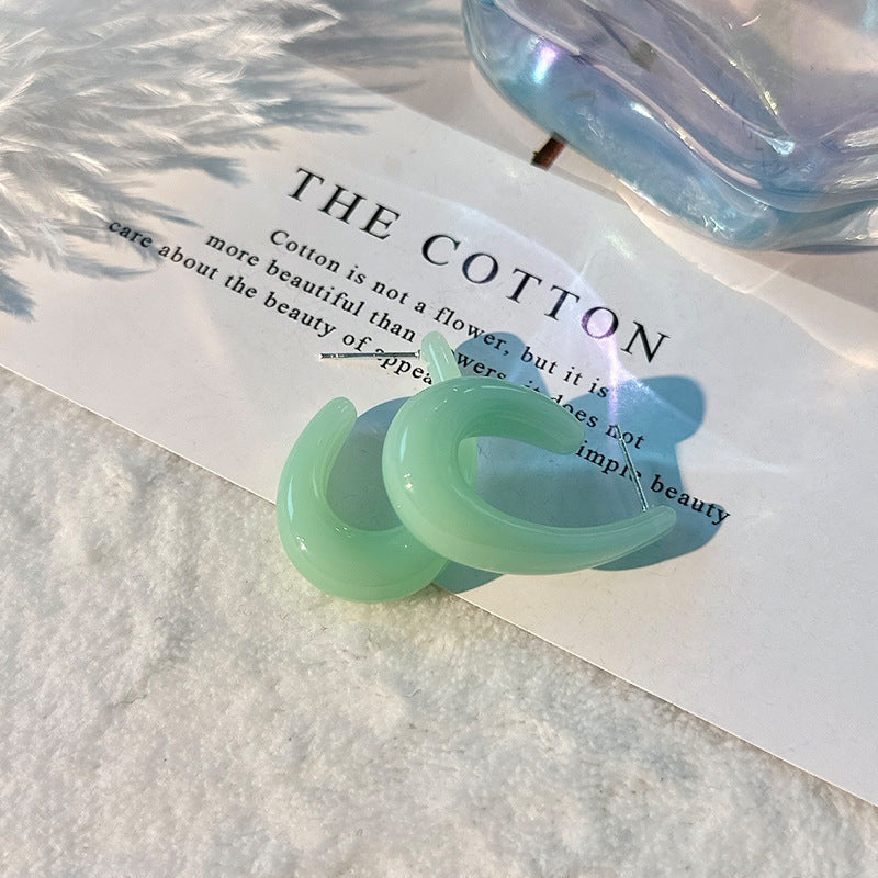 Fashion Design Candy Color Chain Female Dopamine Rings