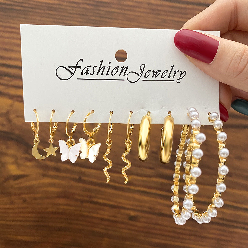 Suit Pairs Of Creative Simple Acrylic Earrings