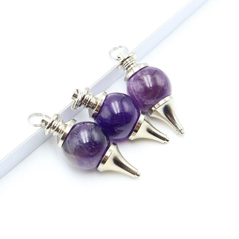 Natural Stone Pendulum Energy Rough Crystal Pendants