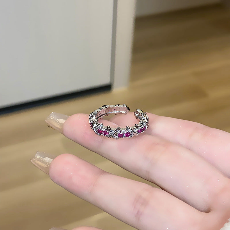Women's Retro Affordable Luxury Cross Kaleidoscope Colorful Rings