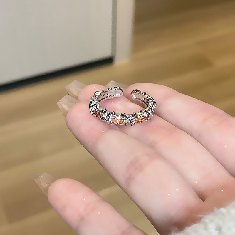 Women's Retro Affordable Luxury Cross Kaleidoscope Colorful Rings