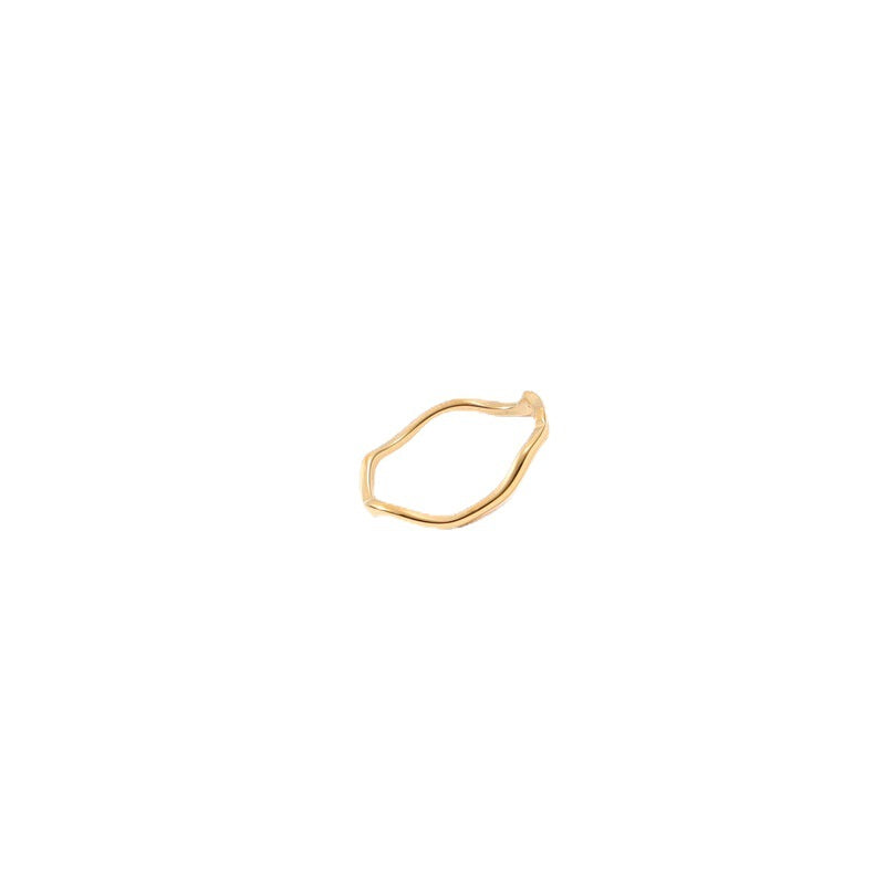 Irregular Wave Titanium Steel Gold Plating Bracelets