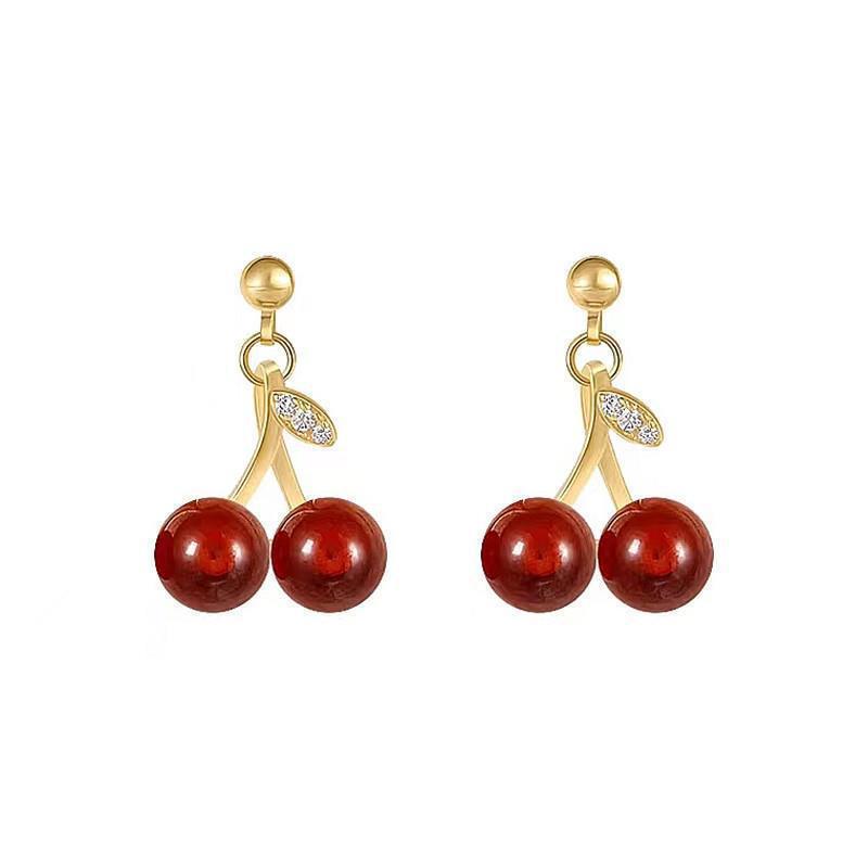 Cherry Simple Compact Temperament Wild Wind Earrings