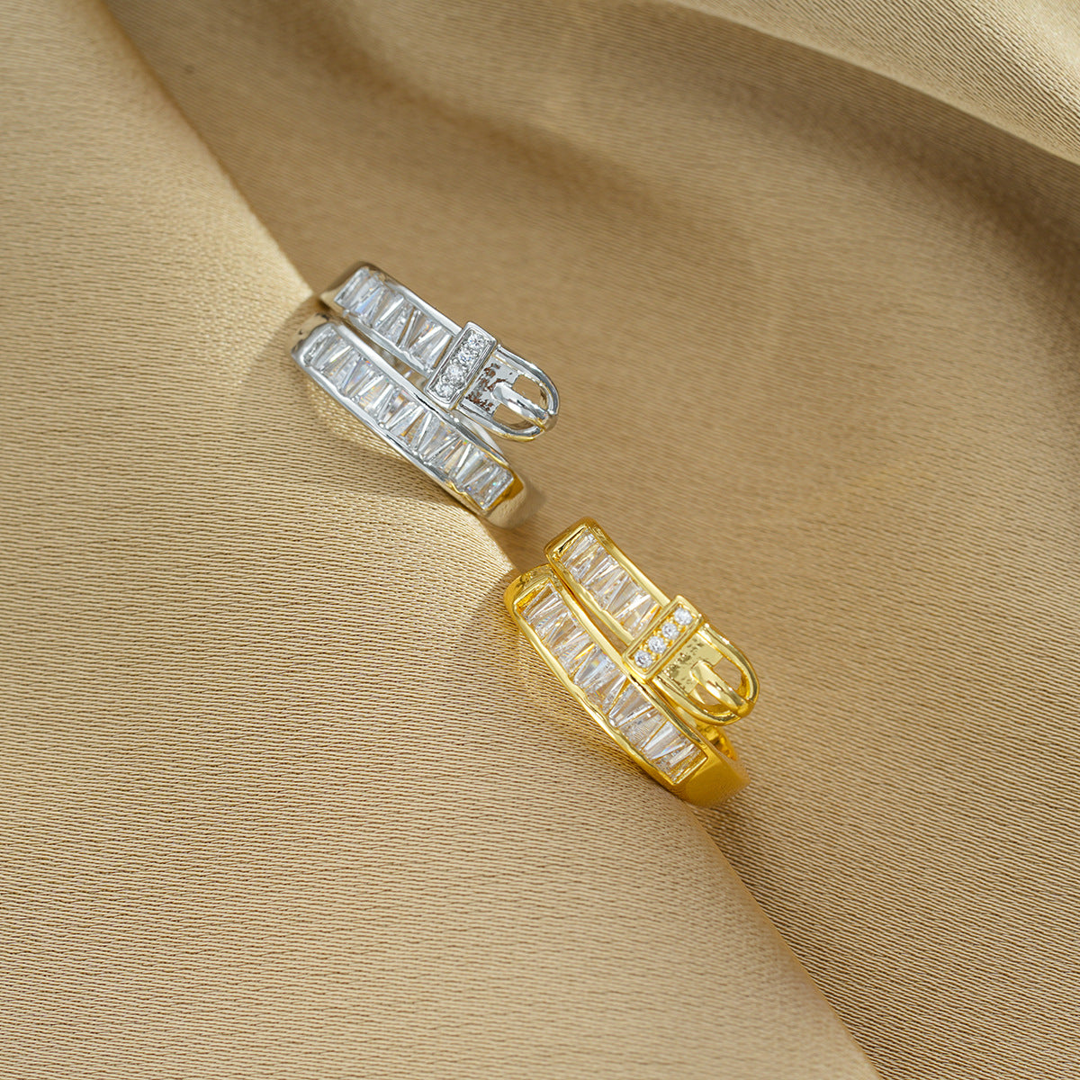 Creative Fashion Cool Personality Buckle Female Light Luxury Rings