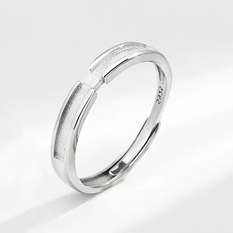 Women's & Men's With White Dews Sterling Sier One Rings