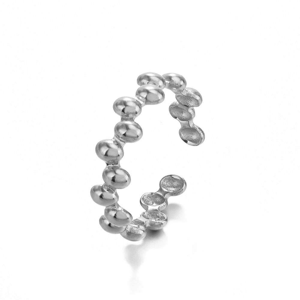 Pattern Heart-shaped Open Female Personality Wide Face Rings