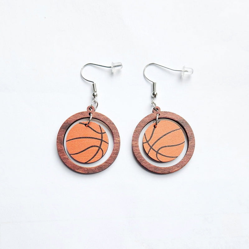 Super Bowl Sports Football World Cup Baseball Earrings