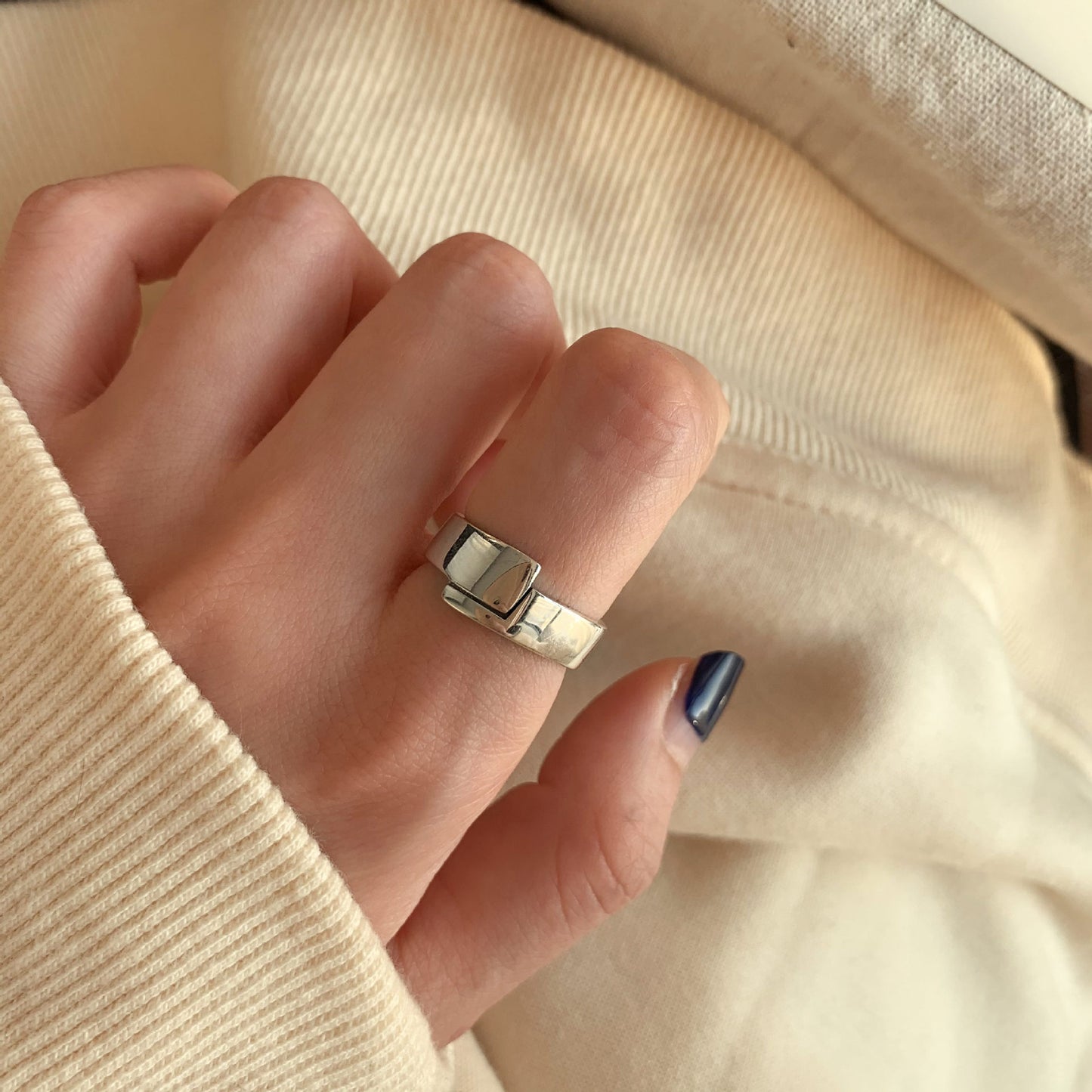 Ornament Simple Combination Index Finger Female Light Luxury Rings