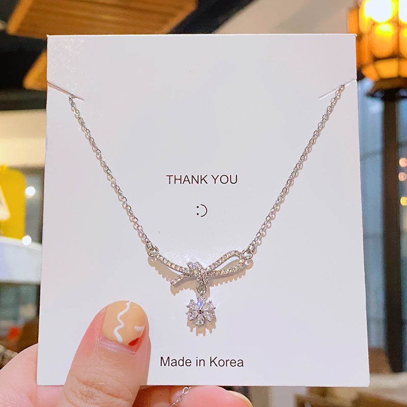 Flower Titanium Steel Female Summer Wild Necklaces