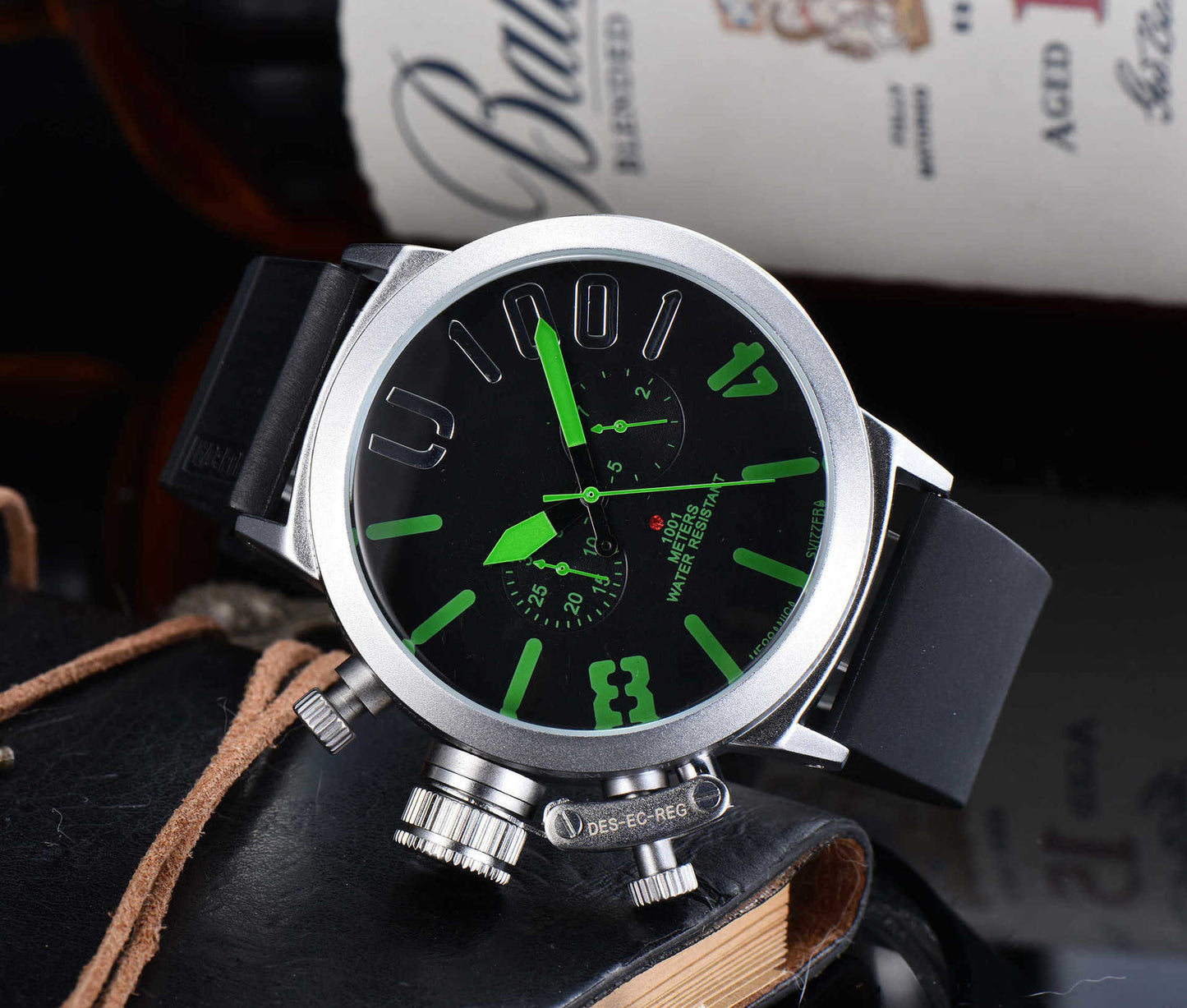 Men's Automatic Large Plate Watch With Hair Mechanical Watches