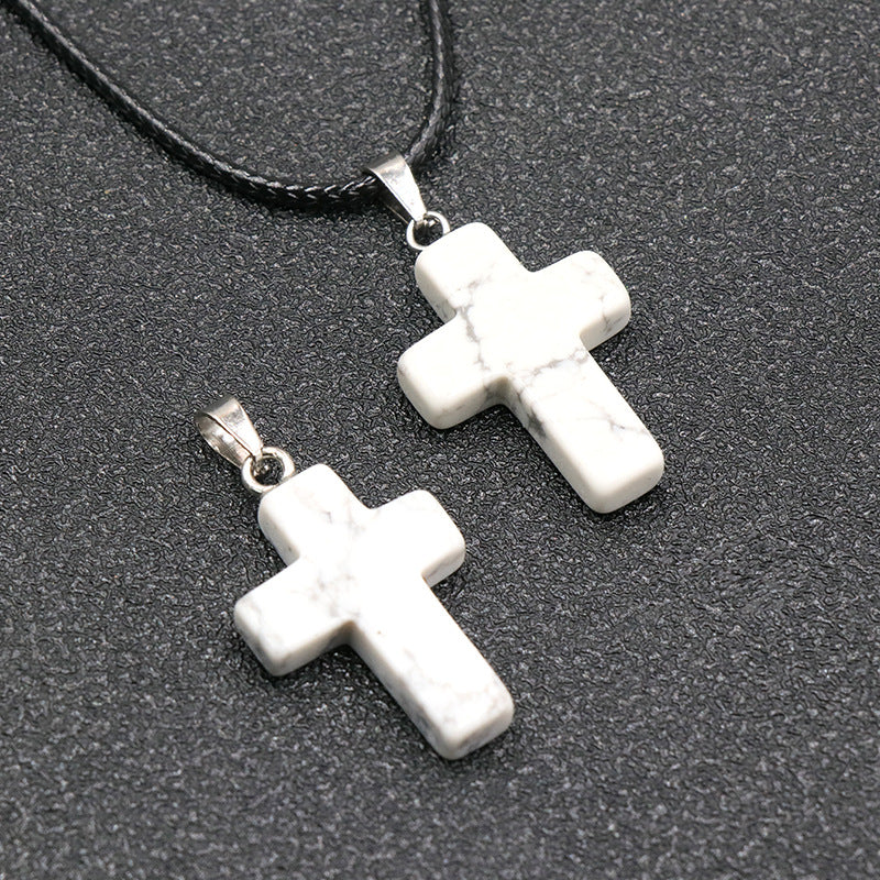 Pink Crystal Christmas Gift Cross Sweater Pendants