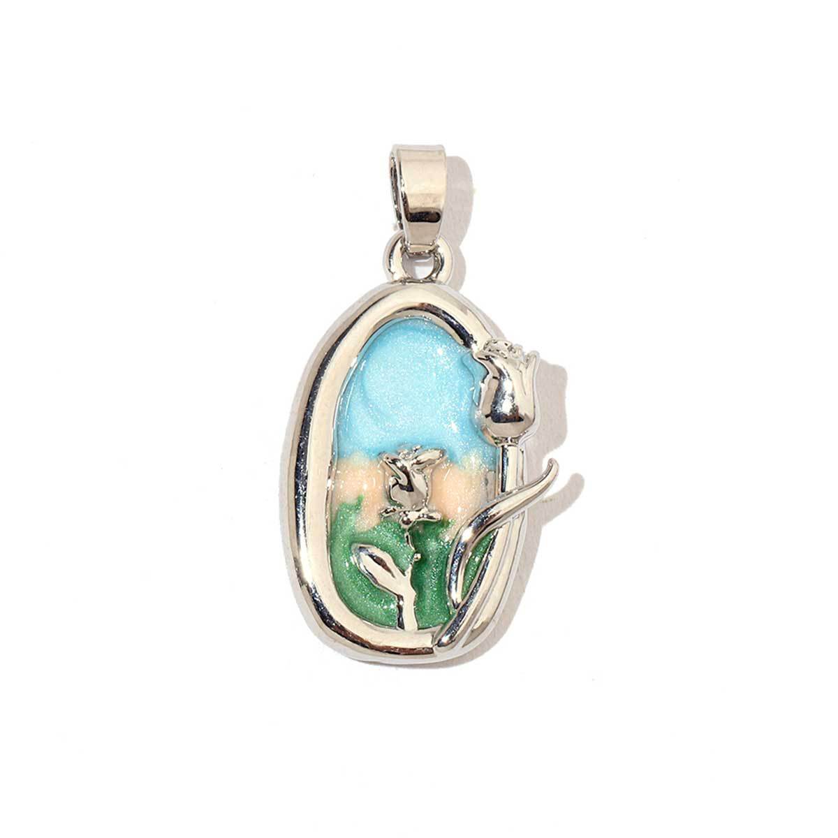 Pearl Gold Copper Zircon Jardin Monet Pendants