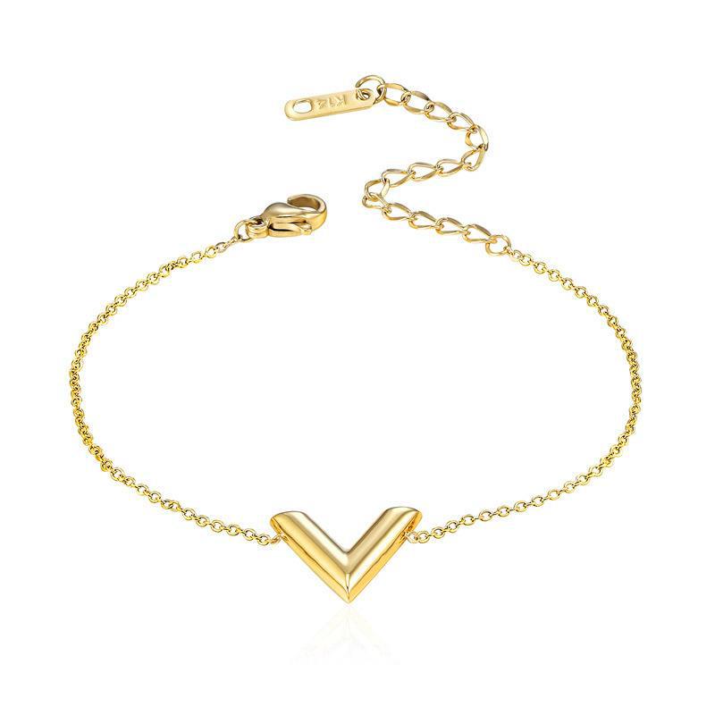 Gold Special Interest Light Luxury V-shaped Female Summer Clavicle Necklaces