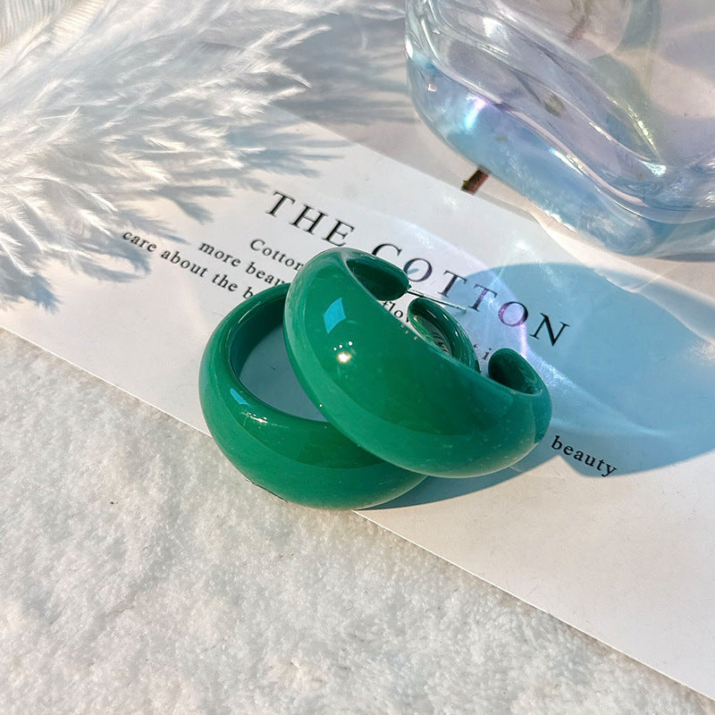 Fashion Design Candy Color Chain Female Dopamine Rings