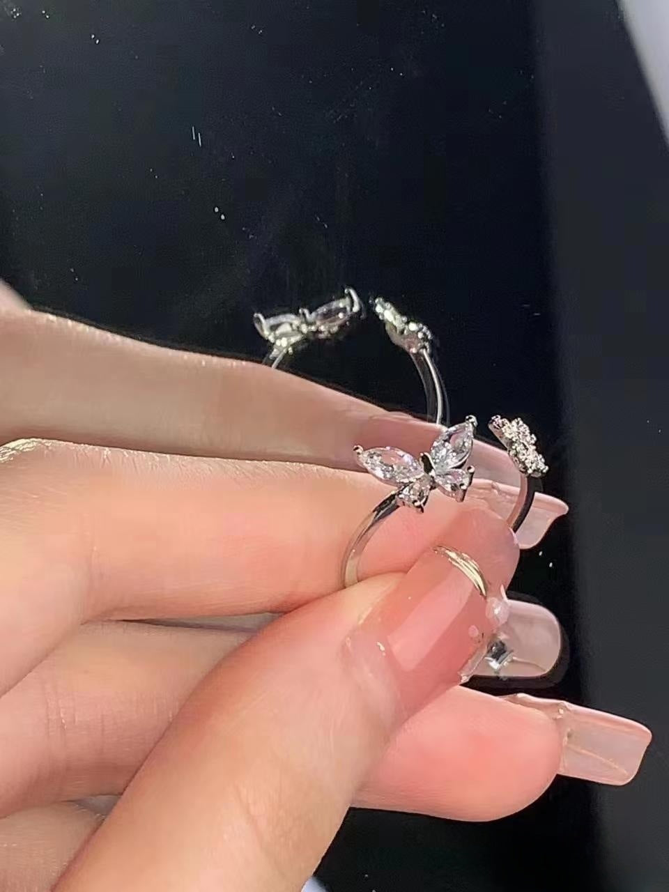 Fairy Butterfly Opening Affordable Luxury Fashion Rings