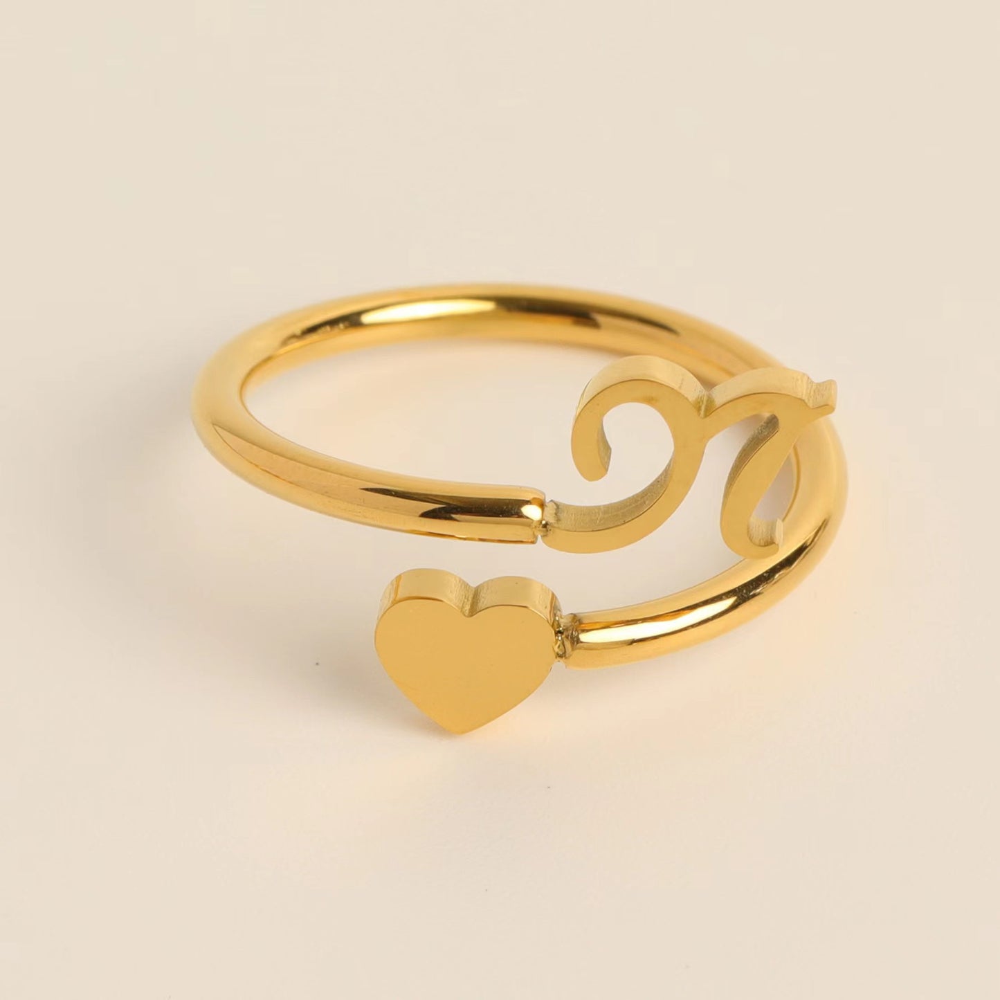 Three-dimensional Love Little Finger Open Adjustable Rings