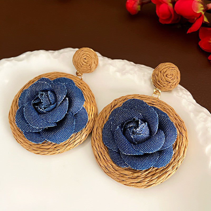 Rope Flower Summer Personalized Small Fresh Fashion Earrings