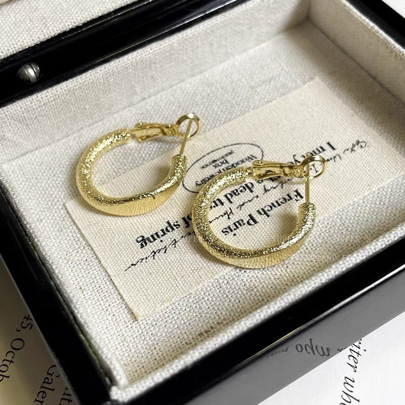 Commuter Metallic Small Ear Temperament Entry Earrings