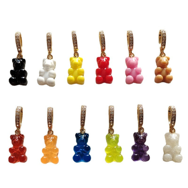 Women's Gummy Bear Versatile Candy Resin Personalized Pendants