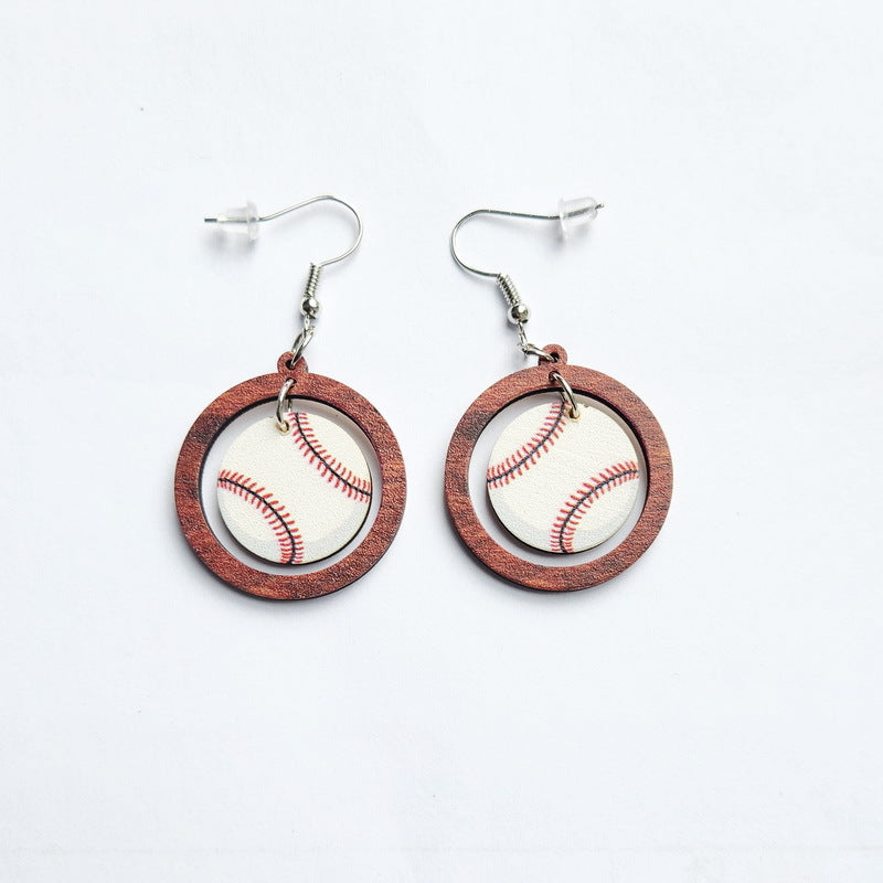 Super Bowl Sports Football World Cup Baseball Earrings