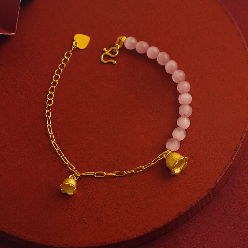 Bow Simulation Brass Decoration Vietnam Alluvial Gold Pendants