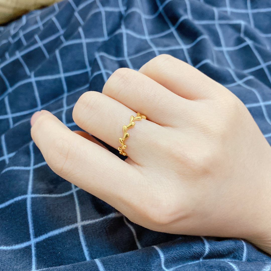 Bow Female Niche Design Trendy Princess Rings