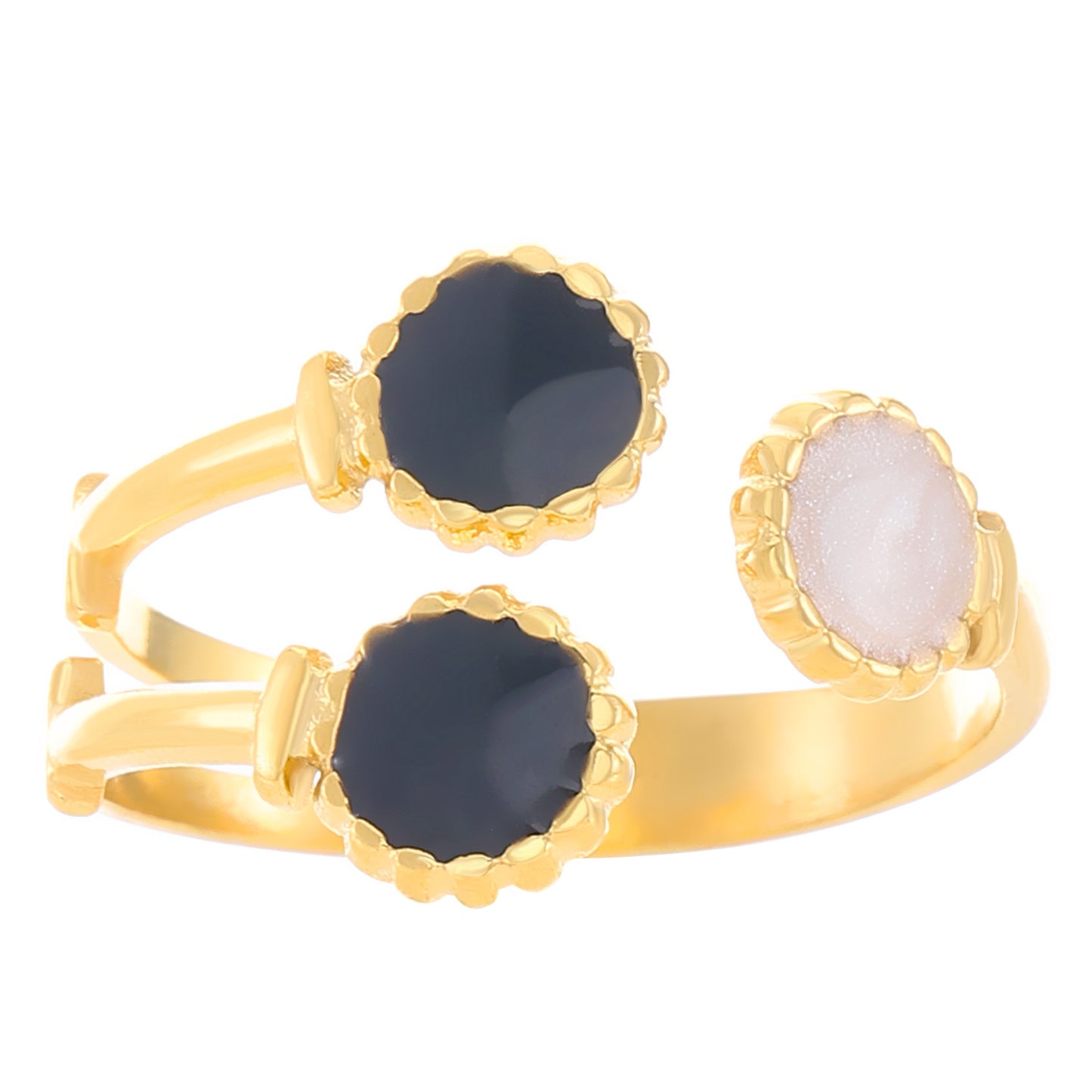 Advanced Exaggerated Stainless Steel Female Flower Rings