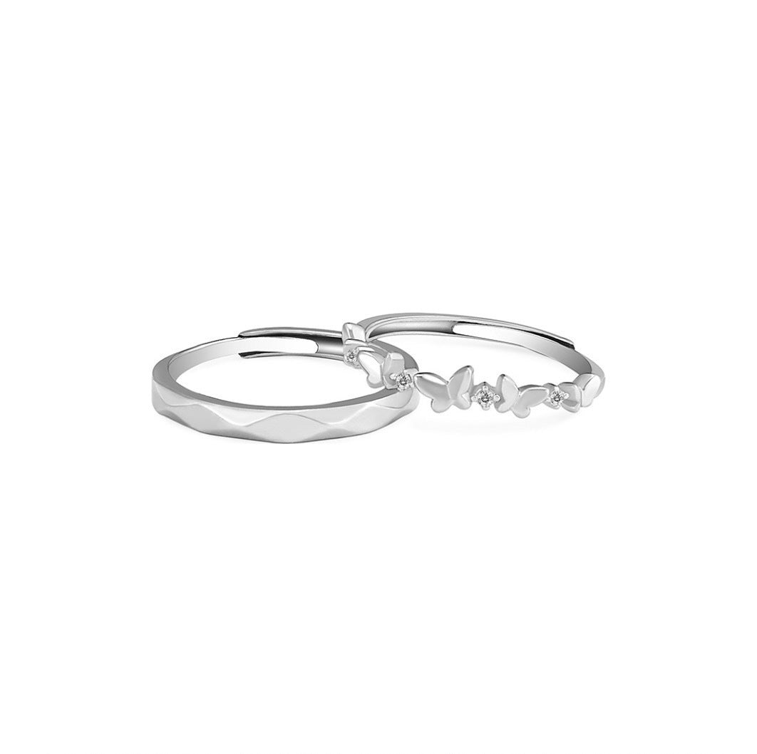 Women's & Men's Pair Affordable Luxury Fashion Open Valentine's Rings