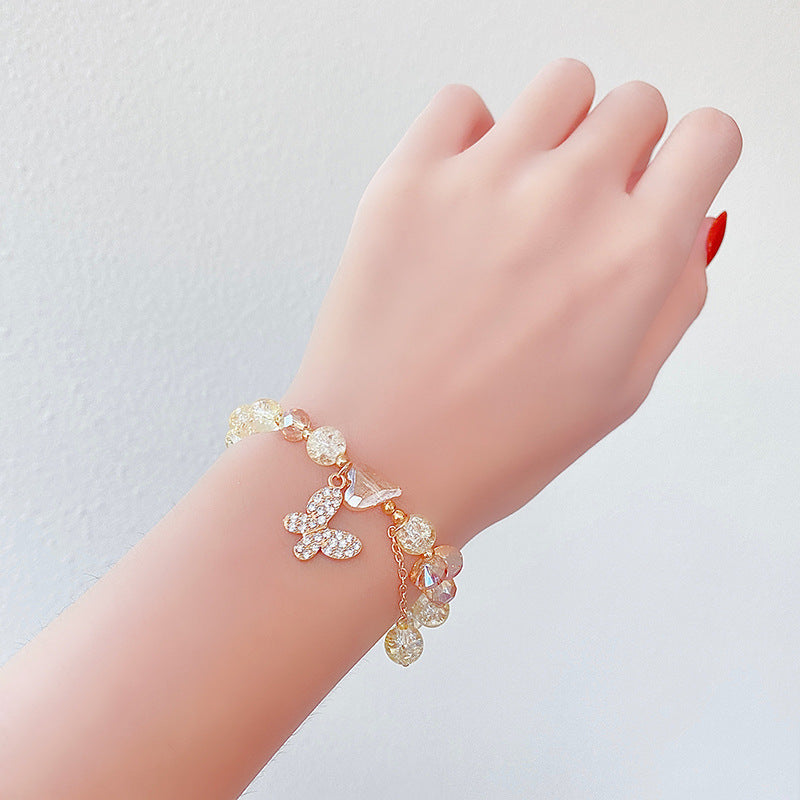 Hand Beading Glass Cute Princess Cartoon Bracelets