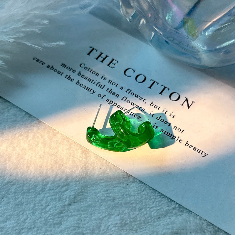 Fashion Design Candy Color Chain Female Dopamine Rings