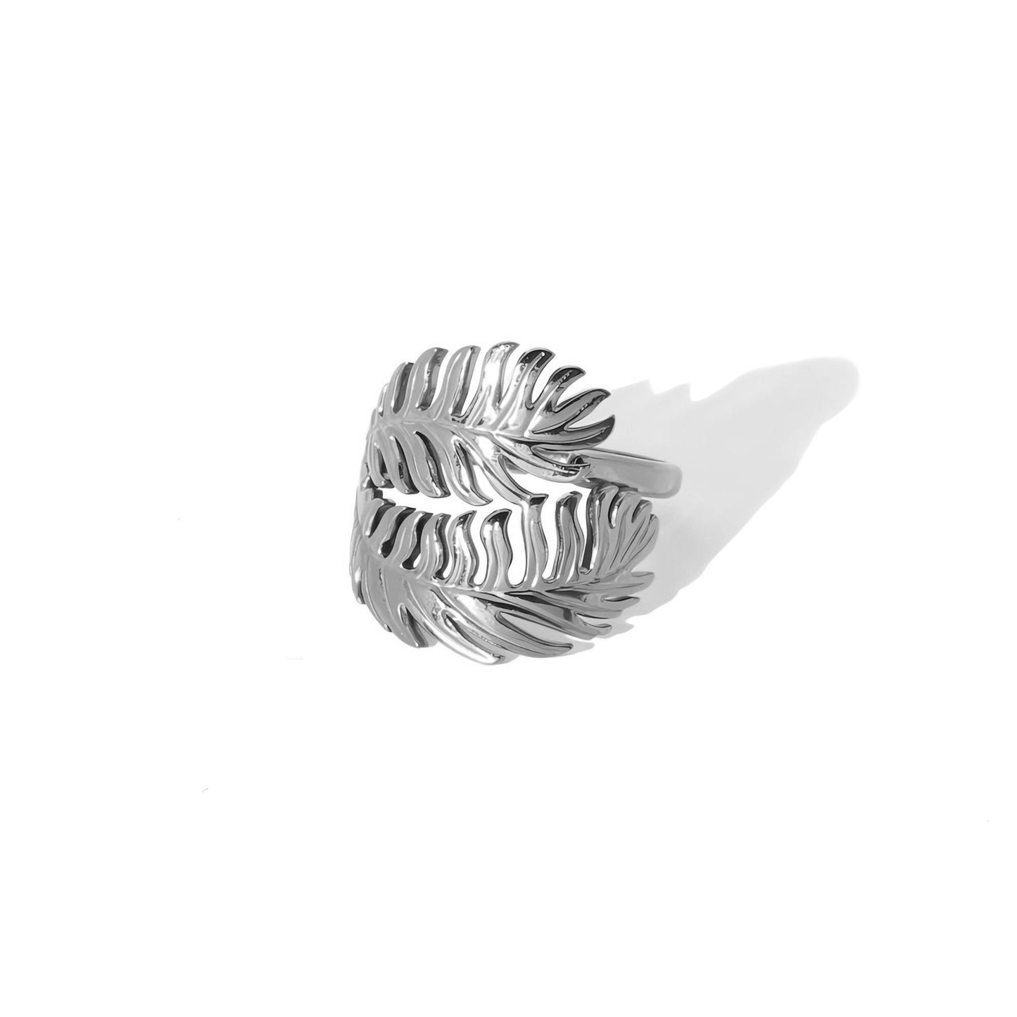 Titanium Steel Gold-plated Geometric Advanced Stainless Rings