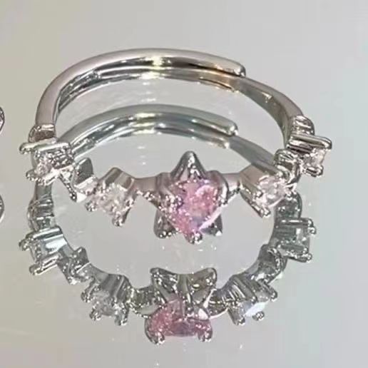 Campus Plated Female Pair Simple Gift Rings