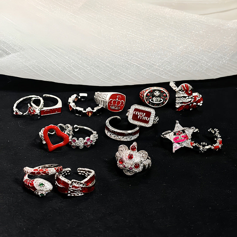 Wind High Sense Personalized Fashionable Twin Rings