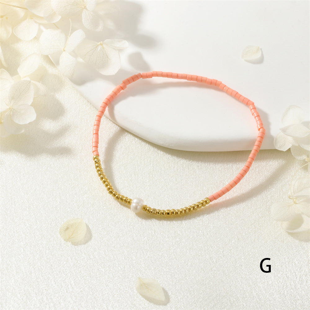 Women's Style Small Beads Handmade Beaded Natural Bracelets