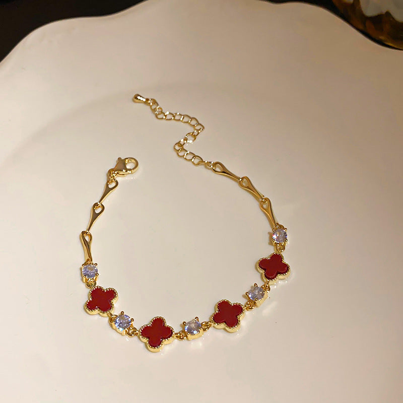 Women's High Version Lucky Four-leaf Grass Light Luxury Bracelets