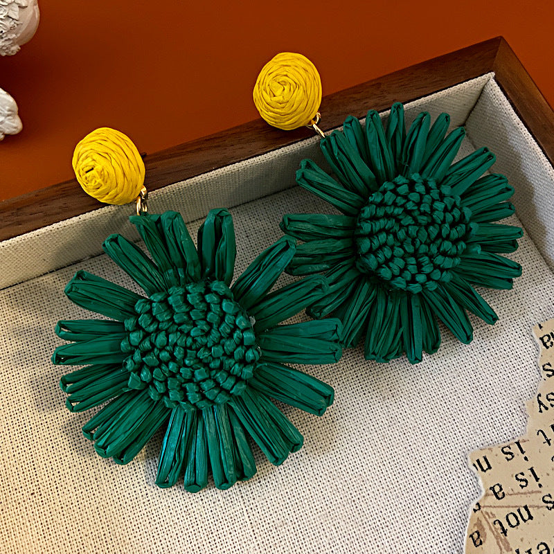 Rope Flower Summer Personalized Small Fresh Fashion Earrings