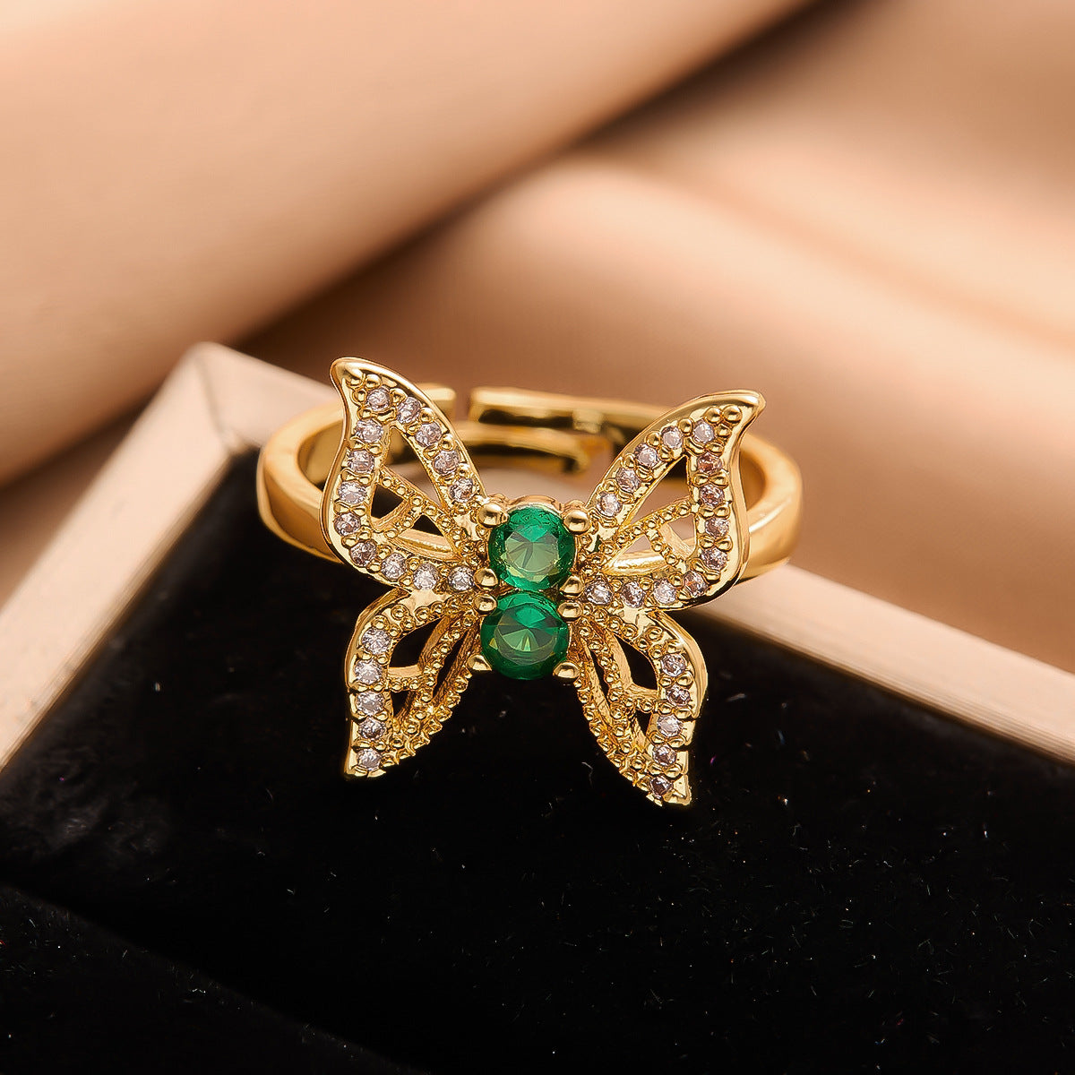 Real Gold Plated Copper Female Niche Rings