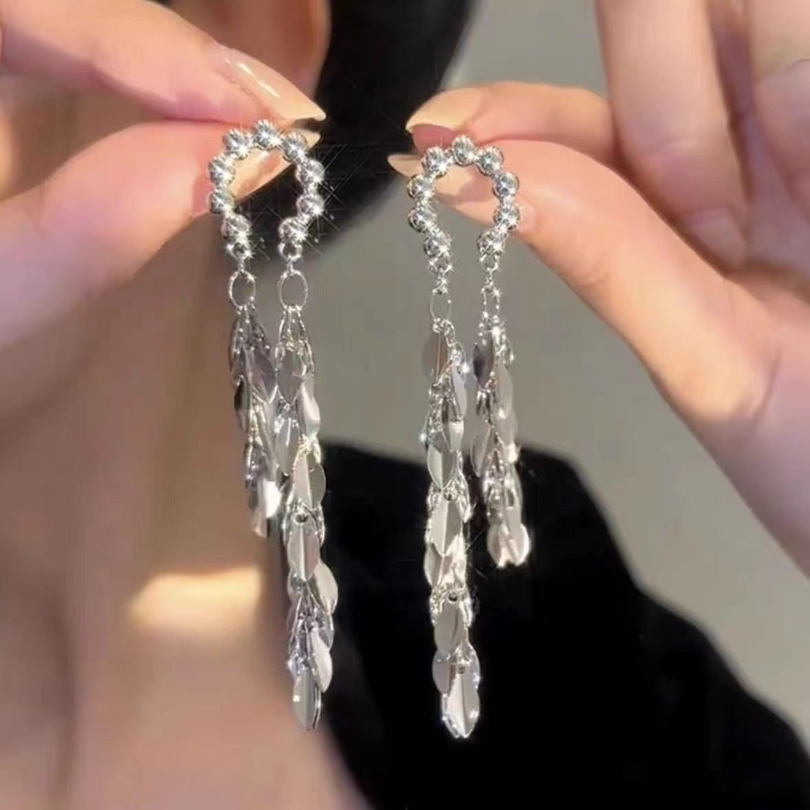 Female Retro Easy Matching Tassel Temperament Earrings