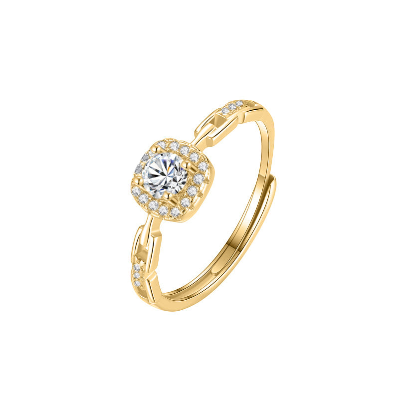 Women's East Gate Simple Geometric Super Flash Rings