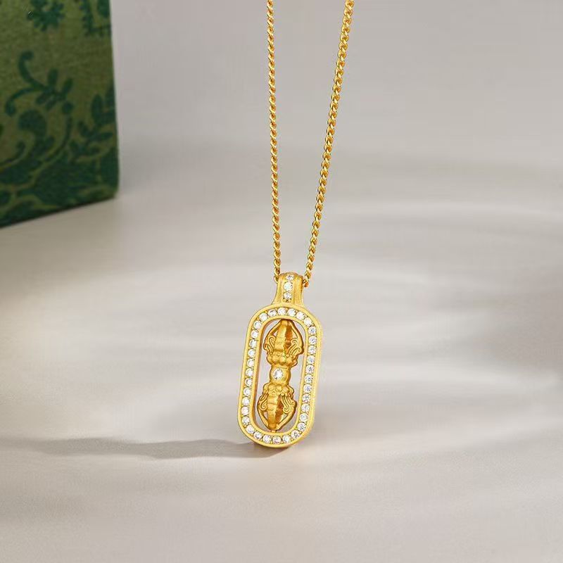 Women's For Light Luxury Jeweled High-grade Gold Necklaces