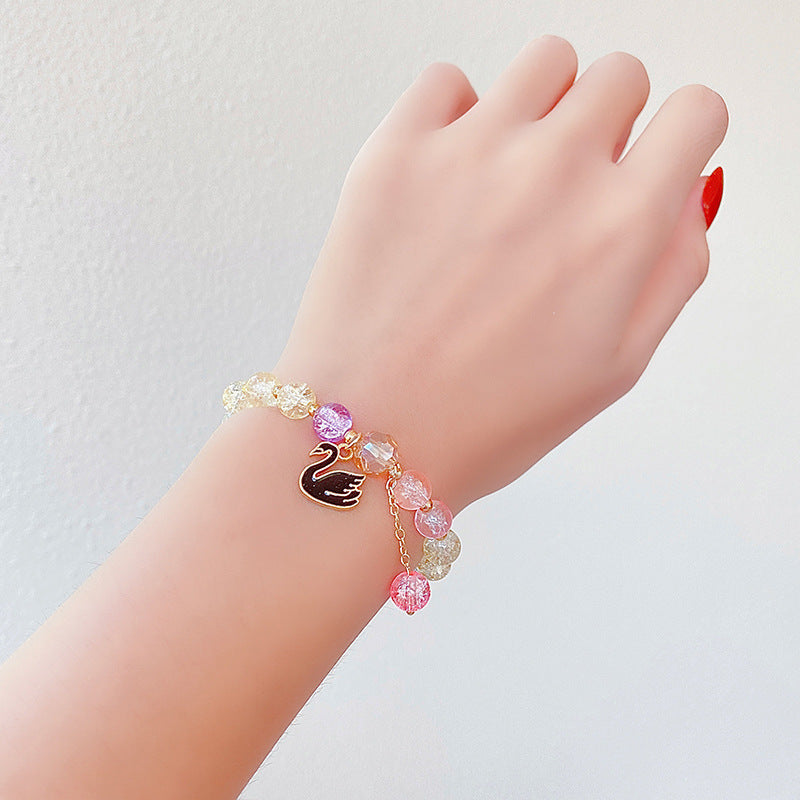 Hand Beading Glass Cute Princess Cartoon Bracelets
