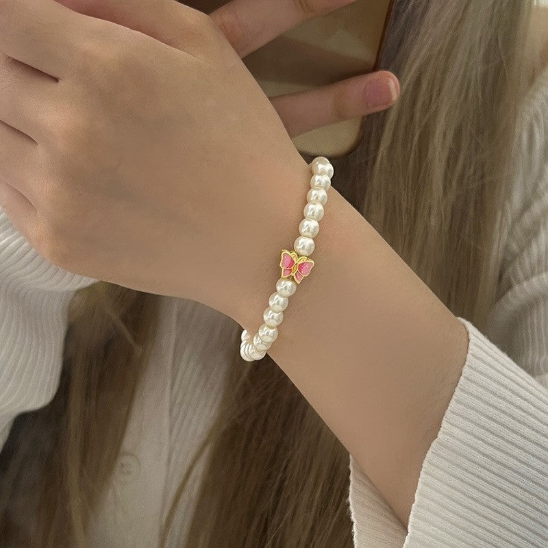 Twin Pearl Light Luxury Minority Exquisite Elastic Bracelets
