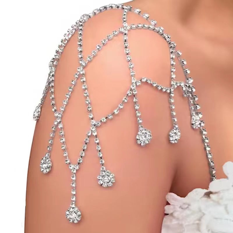 Rhinestone Shoulder Chain Clavicle Bride Wedding Necklaces